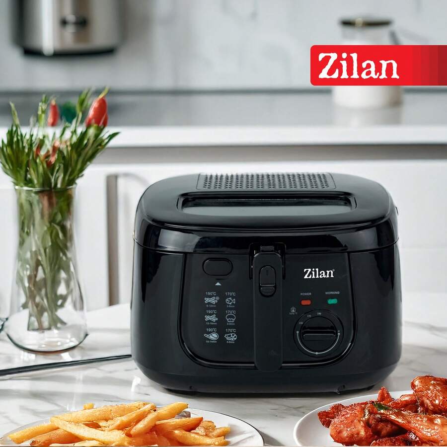 قلاية هوائية Zilan ZLN2317، قوة 1800 واط، سعة الزيت 2.5 لتر - قابس اتحاد أوروبي نوع F (220 إلى 240 فولت) - مشاهدة 1