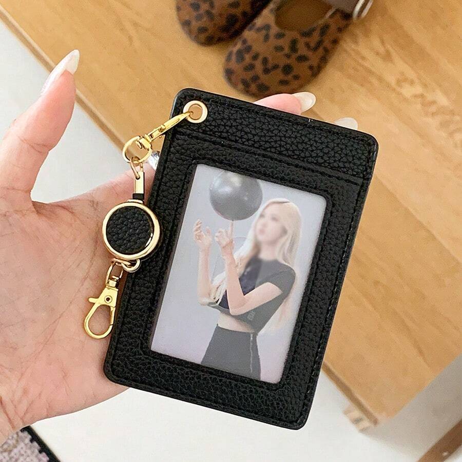 Retractable Badge Holder Card Sleeve With Lanyard, ID Card Holder, Student Meal Card Holder - Multicolor - View 1