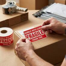 Fragile Stickers, Red Handle With Care Warning Labels, Used For Packages, Boxes, Moving, Shipping And Delivery Transport Labels - Multi-color - View 5