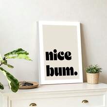 1pc Canvas Poster, Beautiful Butt Poster, Living Room Wall Decor, Bedroom Wall Decor, Home Decor, Unframed Gift, Birthday Graduation Gift - Black and White - View 9
