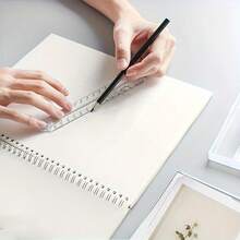30cm Creative Acrylic Transparent Folding Ruler For Drawing And Measuring, Transparent Design, Minimalist Style, Foldable For Easy Storage And Portability, Student Supplies, Back To School Essential - Transparent - View 7