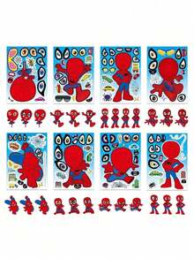 8pcs DIY Face Changing Sticker Party Handmade Gift, As A Birthday Gift, Easter, Halloween, Christmas Holiday Party Gift. - Multicolor - View 3