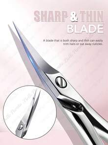 Bello Paratu 1pc Ultra-Thin Curved Cuticle Scissors Nail Clipper Women's Multi-Function Manicure Tool Toenail Cuticle Small Scissors - Multicolor - View 6