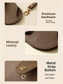 Portable Hanging Glasses Storage Bag, Anti-Loss Fashion Glasses Protective Storage Pouch, Lightweight PU Leather Glasses Carrying Case With Hanging Rope And Snap Button, Scratch-Resistant Travel Storage Bag, Suitable For Myopia Glasses, Fashion Glasses, Daily And Outdoor Use - Multicolor - View 3