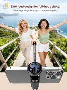 D8 1-Second Pop-Up Selfie Stick Tripod, 360° Rotating Phone Tripod Stand With Detachable Remote Control, Reinforced Bone Structure For Stable Support, Freely Expandable On Ground, Portable Pocket-Sized Selfie Monopod, Suitable For Travel Vlog Outdoor Live Streaming, Compatible With IPhone And Android Smartphones, Anti-Shake Phone Photography Stand, Suitable For Selfies, Group Photos, Video Recording - one-size - View 9