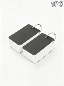 4pcs/Set White Hard Cardstock Message Cards, High-Punch Hole Study Cards With Iron Ring Index Cards, Stainless Steel Binding Blank Bookmark Cards, 100pcs Blank Card Paper, Suitable For Note-Taking, Office Work, Memory Learning, Office Supplies, Study Memo Cards, Multiple Colors Available - one-size - View 11