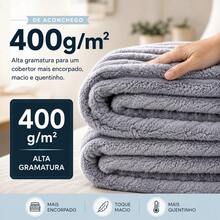 Cobertor Grosso Casal Corttex 400g/m² Boston Toque Macio Alta Gramatura Qualidade Premium - Verde Pastel - Visão 7