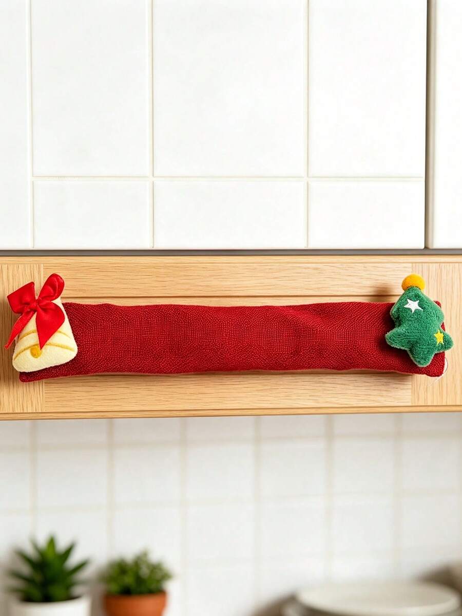Christmas Style Refrigerator Handle Cover - Suitable For Various Appliances (Refrigerator, Microwave, Dishwasher); Ideal Choice For Indoor Christmas Decoration And Holiday Party Supplies; Washable Handle Cover, Create Festive Atmosphere