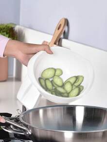 1pc Kitchen Multi-Function Rice Washing Strainer, Household Plastic Rice Sieve, Vegetable And Fruit Washing Basket, Thickened Anti-Drop Rice Basin, Fine Mesh Quick Drainage, Kitchen Cleaning Grains And Vegetables, Practical Kitchen Utensil For Home Cooking Storage And Cleaning - Drain Basket - View 6