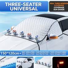 Car Snow Cover, Car Sunshade, Winter Car Snow Cover, Thickened Half-Cover For Windshield Frost And Snow Protection, Winter Snow Cover, Antifreeze Windshield Frost Cover - Conventional - View 1