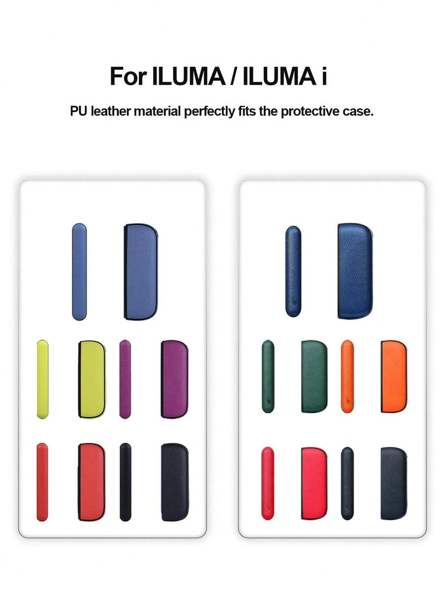 1PC For IQOS ILUMA/ILUMA I Protective Case, 360-Degree Full Coverage Protective Cover, Precise Hole Position, Selected Fine PU Leather Material, Comfortable Hand Feel, Good Scratch And Wear Resistance, Buffers Impact From Collisions, Anti-Drop, Multiple Colors Available, Minimalist Elegant Fashion, Thin And Fit Shell, Easy To Carry, Suitable For Personal Use And Gift - ILUMA/ILUMA I - View 1