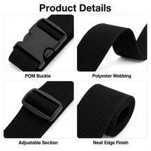 1pc Nylon Luggage Strap, Adjustable Travel Suitcase Belt, Luggage Waist Belt, Travel Accessory, Suitcase Packing Fixing Strap - A - View 4