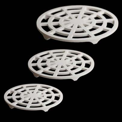3pcs Breathable Drainage Planter Trays, Root Rot Prevention Support, Raised Bottom Cushion Stand, Essential For Home Garden Balcony Desktop Flower Pots