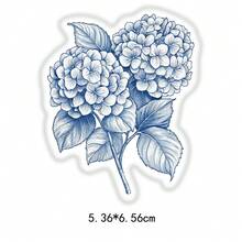 50 Blue And White Flower Fun Cartoon Stickers, Exquisite And Fun Stickers For Decorating Stationery, Laptops, Phone Cases, Suitcases, Guitars, And Helmets - Multicolor - View 3