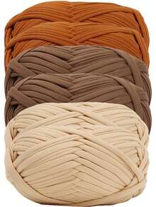 6pcs/600g Multi-Color Premium T-Shirt Yarn - High Elasticity Rope-Like Yarn, Soft Elastic Polyester Yarn, Suitable For Vibrant Crochet Projects, Ideal Choice For Home Decor DIY Crafts, Multi-Color Yarn | Polyester Yarn | Knitting Accessories - Multiple Styles - View 13