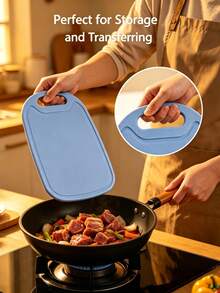 Multi-Color Cutting Board With Juice Groove, Christmas Cutting Board, Handheld Cutting Board, Control Board, Fruit Tray, Home & Kitchen Supplies, Christmas Dishes, Kitchen Set, Kitchen Utensils, Suitable For Cutting Vegetables, Meat And Fruit, Home Kitchen And Outdoor Camping Supplies - 1PC - View 3