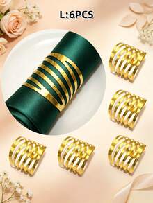 1pc/6pcs/12pcs Creative Napkin Rings, Decorative Napkin Holders For Birthday, Farmhouse, Wedding, Restaurant, Hotel, Valentine's Day, Banquet, Buffet Table Decor, Party Supplies, Home Kitchen Table Decoration - Multicolor - View 44