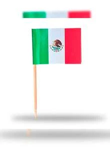 100 Palillos Cocteleros Bandera México Bocadillos Chef Snack, Palillos para Platillos, Anotjos Mexicanos GRUPO CARNAVALLIA - Verde - Ver 11