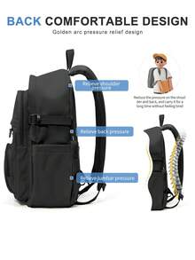 Nueva mochila, mochila para portátil, adecuada para portátiles de 14-15.6 pulgadas, unisex, ligera y duradera, bolsillos multifuncionales, mochila de gran capacidad para universidad y exteriores, mochila de viaje, mochila de senderismo, mochila casual ligera para uso diario, con compartimento para portátil, mochila multifuncional de moda, adecuada para trabajo, negocios y uso universitario, múltiples colores disponibles - Multicolor - Ver 7