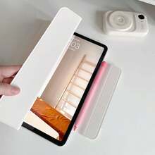 Funda protectora magnética compatible con iPad Pro de 13 pulgadas modelo 2025 M5, Air de 11 pulgadas modelo 2026 (M4), 11 pulgadas generación 16/10, Mini de 7 pulgadas, Mini de 6 pulgadas modelo 2024/2022 M2, Pro de 12.9 pulgadas generación 4/5/6 - Beis - Ver 3