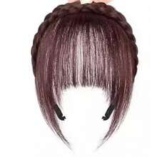Wig Bando Poni Lurus Gaya Prancis, Desain Tipis Terintegrasi dengan Jambang, Cocok untuk Pemakaian Sehari-hari, Menambah Volume, Poni Rambut Sintetis yang Modis dan Lucu - MultiWarna - View 7