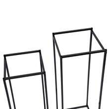 2-Piece Set Of Black Metal Wedding Flower Stands, Rectangular Flower Stands Suitable For Events, Parties And Weddings - Black(2 Pcs) - View 5
