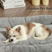 1pc Thickened Anti-Scratch Dog Bed Pad, All-Season Washable Pet Sleeping Mat, Warm And Durable Pet Bedding. Made Of Thickened Fabric, Strong And Wear-Resistant, Anti-Scratch And Anti-Bite, Tough, Effectively Resists Dog Scratching. Suitable For All Seasons, Warm Fabric, Provides Warmth In Cold Weather, Machine Washable, Doesn't Deform After Washing, Easy To Care For. - Grey - View 4