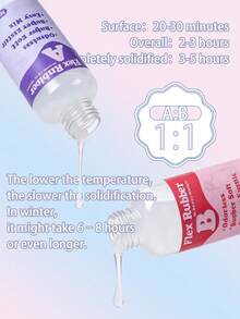 Taba Handmade Kit, DIY Jewelry Making Set, 1:1 AB Liquid Silicone With 3 Molds For Gel Crafting, Create Your Own Ultra-Soft Gel Crafting Kit, Birthday Holiday Gift Party Favor, DIY Craft Enthusiasts, Suitable For Beginners, For Ages 14 And Up - 1Pc - View 5