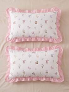 1/2 buah Sarung Bantal Motif Bunga Kecil Warna-warni, Desain Minimalis, Multifungsi, Kain Poliester Minimalis Modern, Lembut dan Nyaman, Cocok untuk Kamar Tidur Utama, Kamar Tidur Tamu, dan Kamar Tamu - MultiWarna - View 6