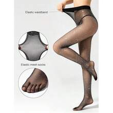 Bộ phụ kiện trang trí đính đá thỏ 4 món/5 món/6 món gồm băng đô tai, cổ tay nơ, đuôi thỏ, quần legging lưới đính đá và tất dài, phù hợp cho hóa trang Halloween, nhập vai và tiệc tùng - Nhiều màu - Xem 10