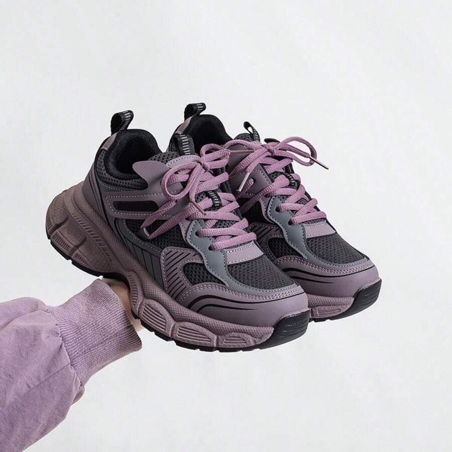 Women Wedge Sneakers - Violet Purple - View 1