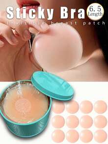 2/4pcs Reusable Invisible Nipple Covers, Seamless Non-Slip, Suitable For Various Occasions, Summer Essential - Silicone Flower Shape/round Shape - View 2