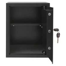 kangten 35L/7.7Gal Cash Box For Home Use, Lockable Storage Box With Keys, 13.78*12.2*17.72in, Steel - Black - View 8