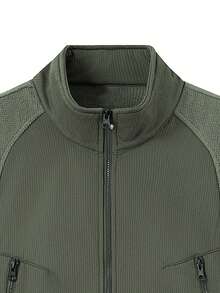 NBCT Women's Small Stand Collar Sleeveless Vest, Multi-Color Outdoor Casual Sports Zipper Outerwear Jacket - Green - View 4