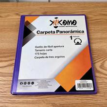 Carpeta Panorámica Kikomo Importadores de 1 Pulgada, Ideal para Organización de Documentos y Presentaciones - Morado - Ver 5