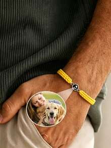 Customized Photo Projection Bracelet, Fashionable Minimalist And Classic; Suitable As Birthday Gift, Father's Day Gift, Valentine's Day Projection Jewelry Or Couple Valentine's Day Anniversary Gift. - Multicolor - Style 5 - View 14