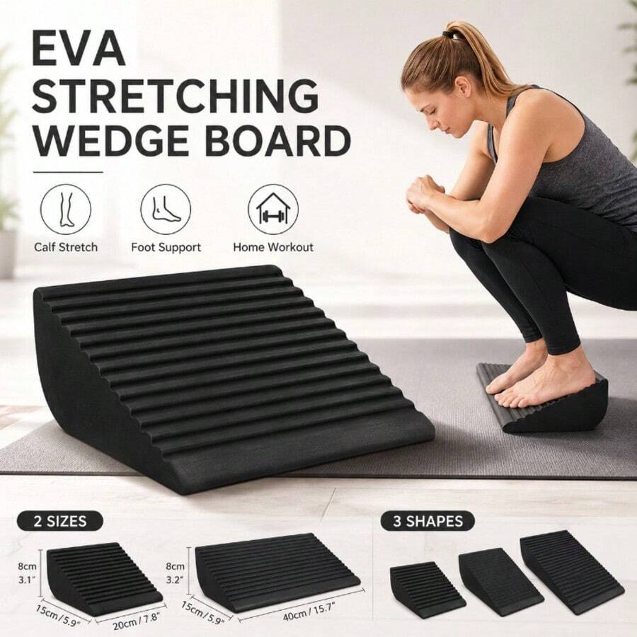 EVA Yoga Stretching Wedge Board Non-Slip EVA Yoga Fitness Slant Board Portable Calf Stretching Wedge For Ankle Flexibility Squat Support Fitness And Home Balance Training - Multicolor - View 1