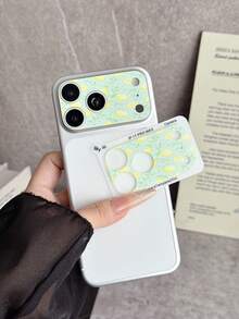 LissKas 1pc Matte Anti-Fingerprint Lens Film, Cute Fashion Lemon Fruit Pattern, 9H Hardness, Full Coverage, Explosion-Proof, Anti-Scratch, Bubble-Free, Compatible With IPhone 18/17 Pro Max Phone Camera Protector, Suitable For Large Hole Phone Cases - Clear - View 5