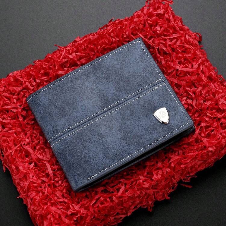 1pc New Men's Wallet, Fashionable Retro Multi-Functional Handheld Wallet, Youth Student Versatile Multi-Slot Card Holder, Fashion Design, Mini Wallet, PU Small Wallet, Lightweight Practical Business Commute, Men's Gift - Multicolor - View 7
