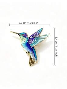 4pcs Bird Enamel Brooch, Gift, Briefcase Pin, Backpack Badge, Clothing Accessory, Cute Ornament - Multicolor - View 8