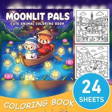 Moonlight Companion Coloring Book, 24 Pages Of Warm And Cute Atmosphere: Sweet Characters, Soothing Themes And Charming Details, Perfect For Beginners And Children, Also An Ideal Holiday Gift For Family And Friends - Moonlight Companion Coloring Book - View 2