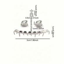 1 buah Grillz Hip Hop Bentuk Tetesan Air 8 Gigi, Set 4 Buah Grillz untuk Properti Panggung - MultiWarna - View 2