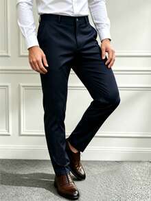 Men's Elegant Golf Pants For Spring And Autumn, Formal And Casual Dual-Use, Suitable For Leisure And Activities - Navy Blue - View 2