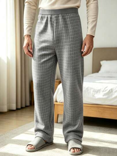 Norcotton 1pc Couple Style Home Lounge Pants, Loose Comfortable Pajama Pants For Men And Women, Casual Pants For Autumn/Winter