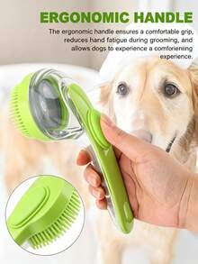 Pet Bath Brushes With Ergonomic Comfortable Handle And One Click Water Outlet Design, Soft Silicone Cat And Dog Massage Bath Products - Multicolor - View 8