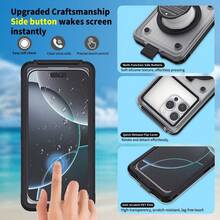 Funda impermeable universal de 6.9 pulgadas para teléfono, compatible con pantalla táctil, soporte integrado, a prueba de golpes y caídas, se adapta a todos los teléfonos inteligentes, regalo ideal para entusiastas de deportes acuáticos - Multicolor - Ver 7