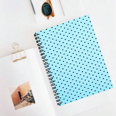 1pc A5 Size Minimalist Polka Dot Notebook, Fresh Dot Cover, Student Writing Office Record Diary, Portable Notebook