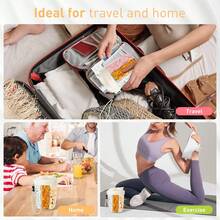 7 Large Compartment Pill And Vitamin Storage Box, Weekly Pill Organizer, Portable Medication Storage Bag, Storage Tool, Organizing Tool, Daily Use, Commute Use, Practicality, With Lanyard, Outdoor, Fitness, Home Daily Pill Storage, Multiple Colors, Black, Pink, White - Multi-color - View 5