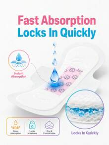 Pembalut Wanita Ukuran Mini 180mm~420mm, Cocok untuk Penggunaan Siang dan Malam, Dengan Sayap, Tersedia 5 Ukuran, Bernapas dan Lembut, Perlindungan Anti Bocor Tahan Lama, Kering dan Bernapas, Cocok untuk Masa Menstruasi Wanita, Penggunaan Sehari-hari saat Bekerja dan Bepergian - Pembalut wanita (satu set untuk sekali pakai) - View 4
