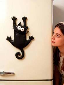 Cute Black Cat Fridge Magnet Home Decor - Black Cat Edition - View 3